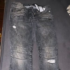 Balmain Distressed Biker Jeans